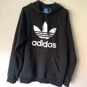 Adidas - Black Trefoil Hoodie - Unisex M